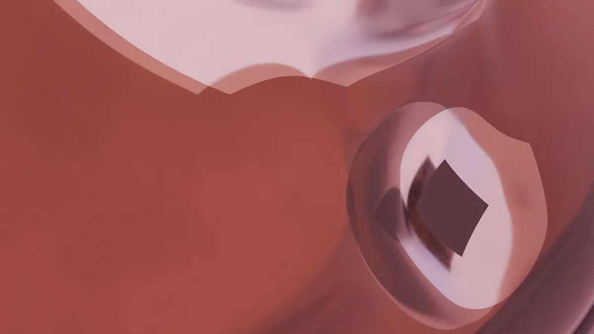 Creamy pink abstract art featuring soft geometric shapes and flowing design.